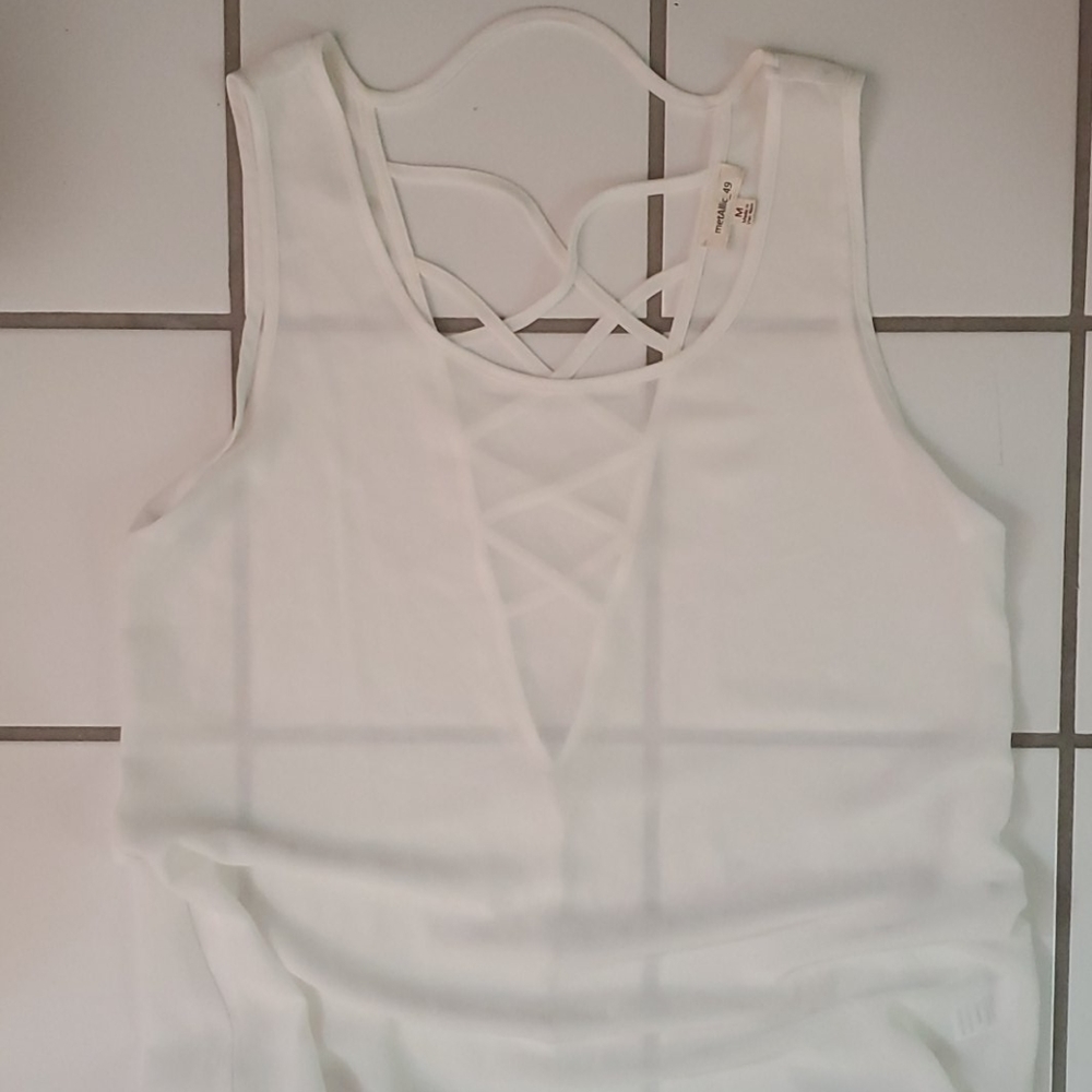 Shear White Tank